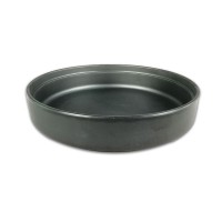 New design eco-friendly low MOQ different size black  round melamine plastic shallow bowl