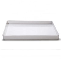 Spot Hotel Supplies 17.2 inch Rectangular Deep White Melamine Restaurant Food Tray