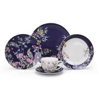 Porcelain  tableware Chinoiserie watercolor design dinner set dinnerware