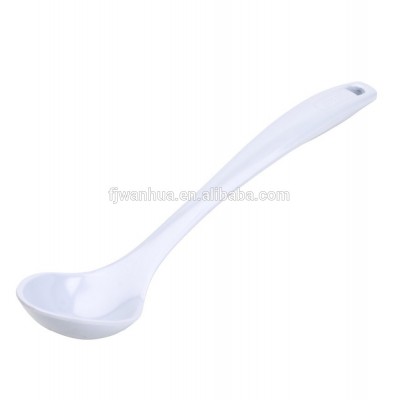 White Melamine Solid Soup Spoon