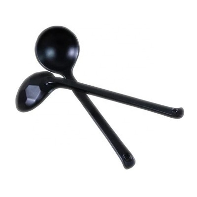 Black melamine japanese soup spoon