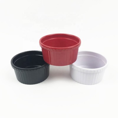 Small plastic dessert bowl white cheap snack bowl