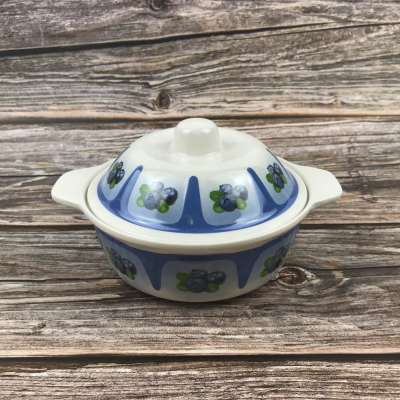 Melamine serving soup bowl with lid