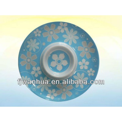 Melamine chip and dip plate